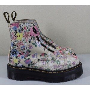 Doc Martens Dr. Martens 1460 Floral Mashup Parchment Sinclair Boots Size 9